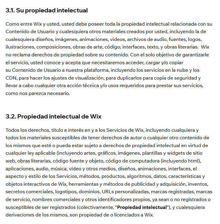 Propiedad Intelectual WIX