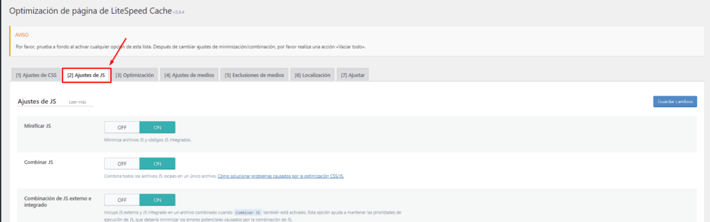 Optimización de Página de LiteSpeed