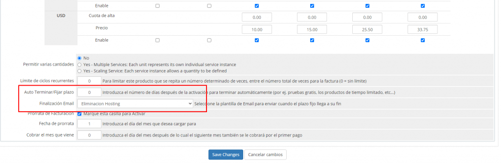Free trial en WHMCS