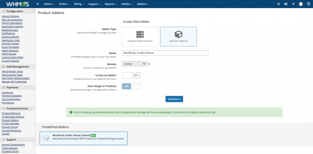 Wordpress Toolkit y WHMCS