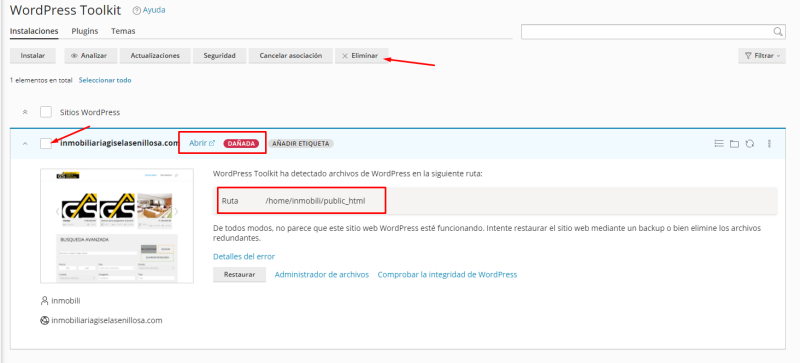 wordpress malborrado